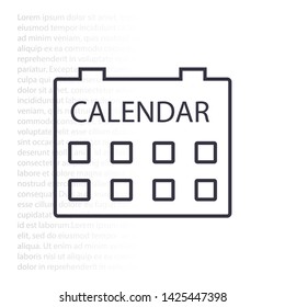 Vector icon calendar 10 EPS . Lorem Ipsum Illustration design