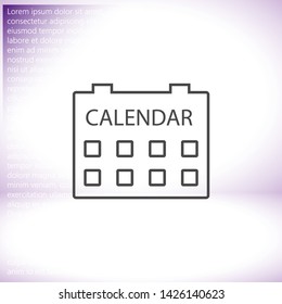 Vector icon calendar 10 EPS . Lorem Ipsum Illustration design