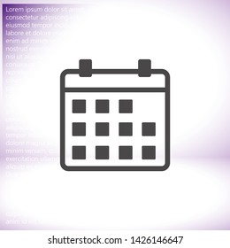 Vector icon calendar 10 EPS . Lorem Ipsum Illustration design