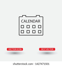 Vector icon calendar 10 EPS . Lorem Ipsum Illustration design