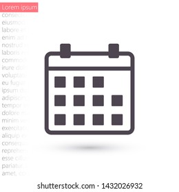 Vector icon calendar 10 EPS . Lorem Ipsum Illustration design