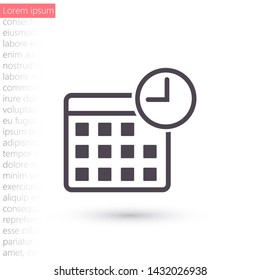 Vector icon calendar 10 EPS . Lorem Ipsum Illustration design