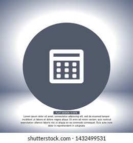 Vector icon calendar 10 EPS . Lorem Ipsum Illustration design