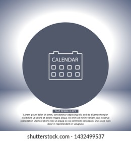 Vector icon calendar 10 EPS . Lorem Ipsum Illustration design