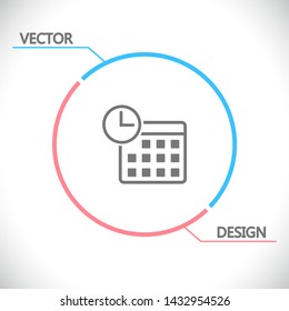 Vector icon calendar 10 EPS . Lorem Ipsum Illustration design