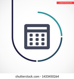 Vector icon calendar 10 EPS . Lorem Ipsum Illustration design