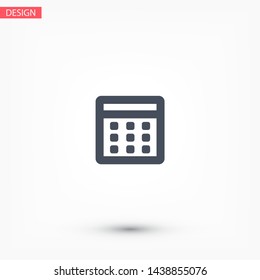 Vector icon calendar 10 EPS . Lorem Ipsum Illustration design