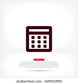 Vector icon calendar 10 EPS . Lorem Ipsum Illustration design