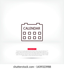 Vector icon calendar 10 EPS . Lorem Ipsum Illustration design