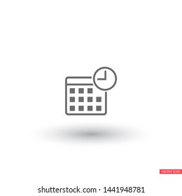 Vector icon calendar 10 EPS . Lorem Ipsum Illustration design