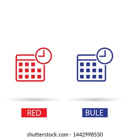 Vector icon calendar 10 EPS . Lorem Ipsum Illustration design