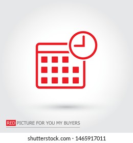 Vector icon calendar 10 EPS . Lorem Ipsum Illustration design