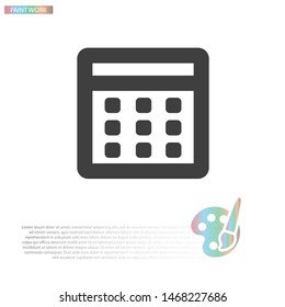 Vector icon calendar 10 EPS . Lorem Ipsum Illustration design
