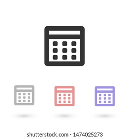 Vector icon calendar 10 EPS . Lorem Ipsum Illustration design