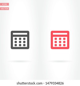 Vector icon calendar 10 EPS . Lorem Ipsum Illustration design