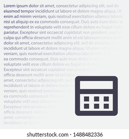 Vector icon calendar 10 EPS . Lorem Ipsum Illustration design