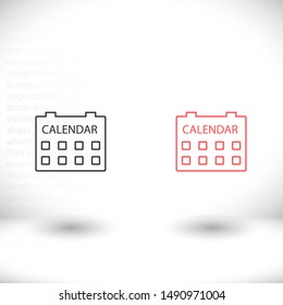 Vector icon calendar 10 EPS . Lorem Ipsum Illustration design