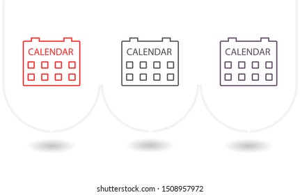 Vector icon calendar 10 EPS . Lorem Ipsum Illustration design