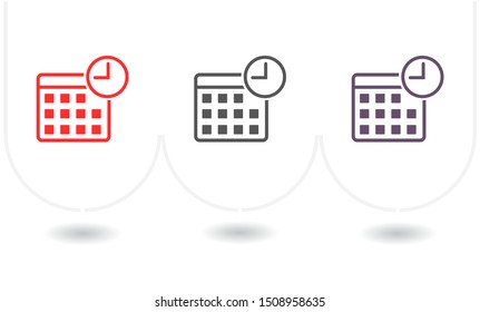 Vector icon calendar 10 EPS . Lorem Ipsum Illustration design