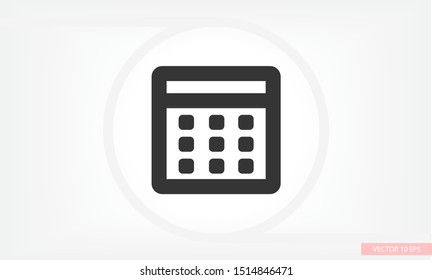 Vector icon calendar 10 EPS . Lorem Ipsum Illustration design