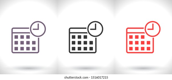 Vector icon calendar 10 EPS . Lorem Ipsum Illustration design