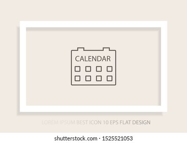 Vector icon calendar 10 EPS . Lorem Ipsum Illustration design