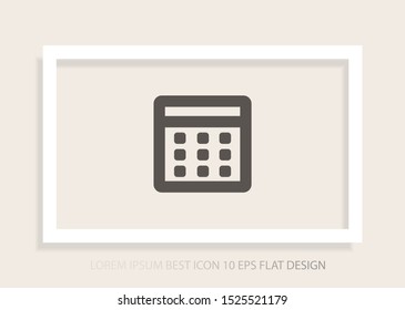 Vector icon calendar 10 EPS . Lorem Ipsum Illustration design