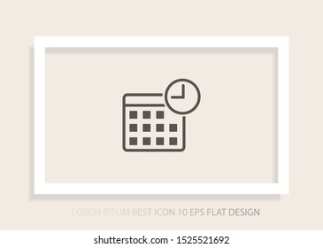 Vector icon calendar 10 EPS . Lorem Ipsum Illustration design