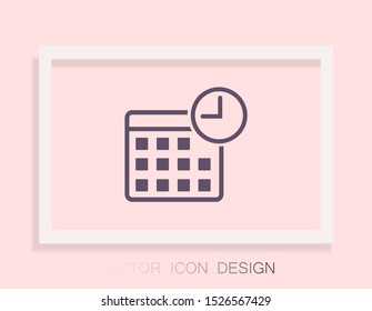 Vector icon calendar 10 EPS . Lorem Ipsum Illustration design