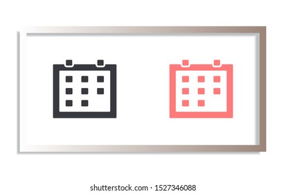 Vector icon calendar 10 EPS . Lorem Ipsum Illustration design