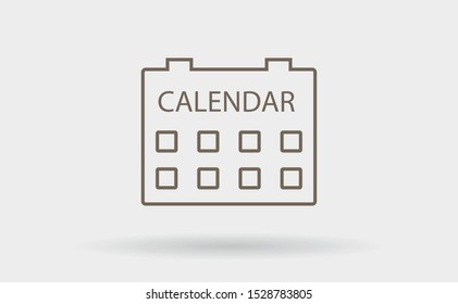 Vector icon calendar 10 EPS . Lorem Ipsum Illustration design