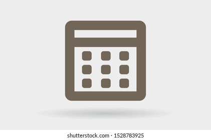 Vector icon calendar 10 EPS . Lorem Ipsum Illustration design