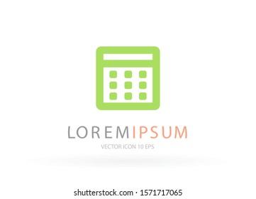 Vector icon calendar 10 EPS . Lorem Ipsum Illustration design