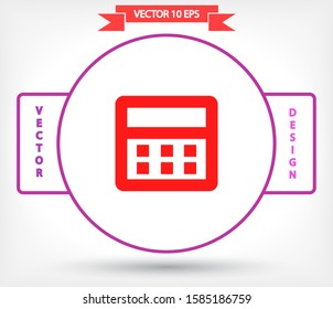 Vector icon calendar 10 EPS . Lorem Ipsum Illustration design