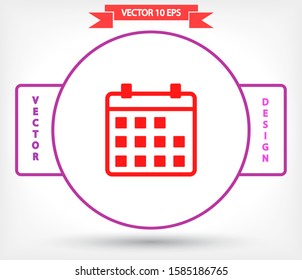 Vector icon calendar 10 EPS . Lorem Ipsum Illustration design