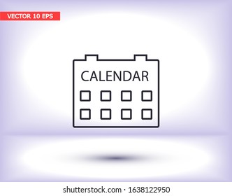 Vector icon calendar 10 EPS . Lorem Ipsum Illustration design