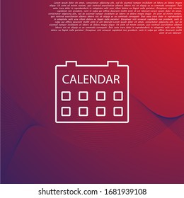 Calendario de icono del vector 10 EPS . Diseño de ilustración de Lorem Ipsum