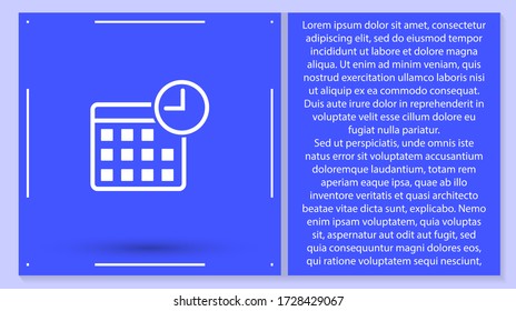 Vector icon calendar 10 EPS . Lorem Ipsum Illustration design
