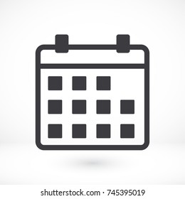 Vector icon calendar 10 EPS