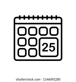 Vector icon for calendar