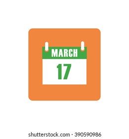Vector Icon calendar design for the St. Patrick's Day.