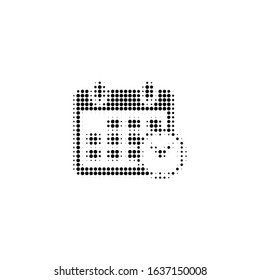  Vector icon calendar in halftone