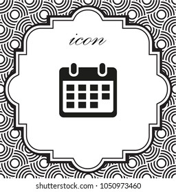Vector icon calendar on a geometric background of eps
