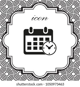 Vector icon calendar on a geometric background of eps