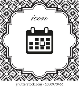 Vector icon calendar on a geometric background of eps