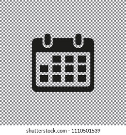 Vector icon calendar on a transparent background