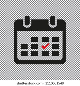 Vector icon calendar on a transparent background