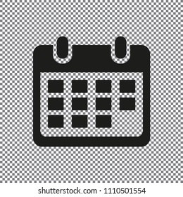 Vector icon calendar on a transparent background