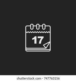 Vector Icon of calendar. Outline Vector date Icon.