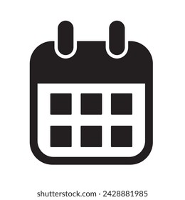 Vector icon calendar. Schedule icon symbol on white background